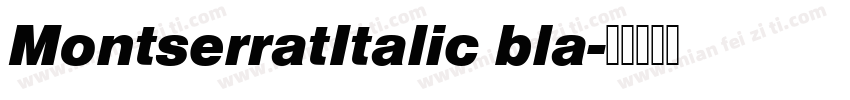 MontserratItalic bla字体转换